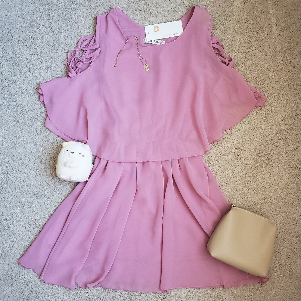 NWT Flowy Rose Pink Dress